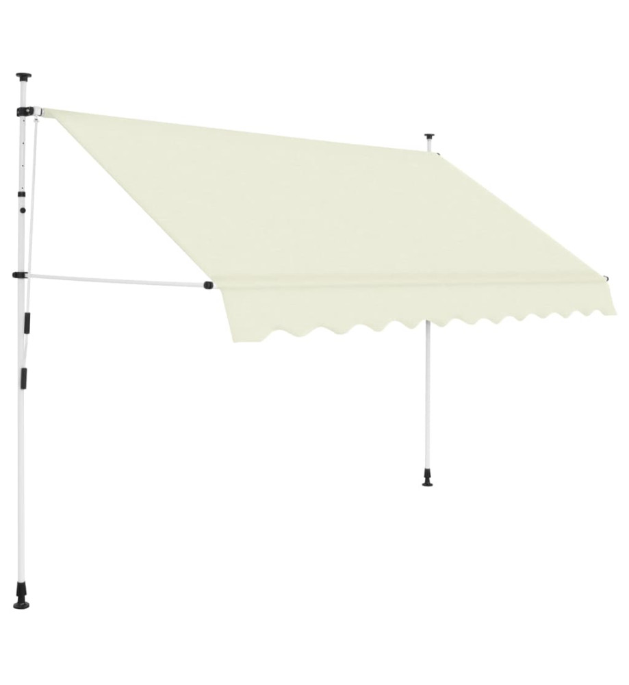 Auvent manuel rétractable 250 cm Crème