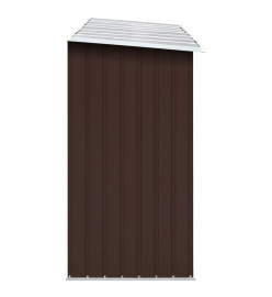 Abri de stockage de bois Acier galvanisé 330x84x152 cm Marron