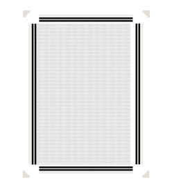 Moustiquaire magnétique pour fenêtres blanc 80x120 cm