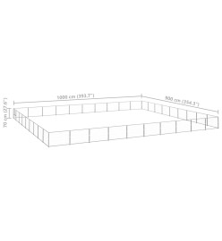 Chenil Argenté 90 m² Acier