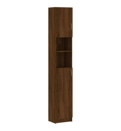 Armoire de bain Chêne marron 32x25,5x190 cm Bois d'ingénierie