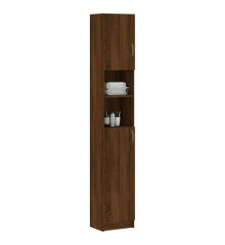 Armoire de bain Chêne marron 32x25,5x190 cm Bois d'ingénierie