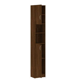 Armoire de bain Chêne marron 32x25,5x190 cm Bois d'ingénierie