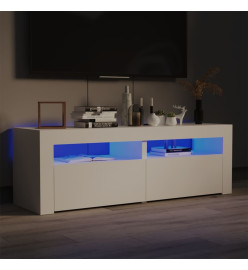 Meuble TV avec lumières LED blanc 120x35x40 cm