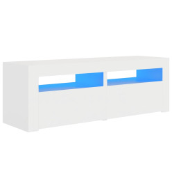 Meuble TV avec lumières LED blanc 120x35x40 cm