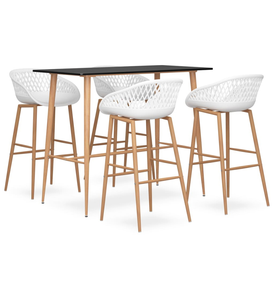 Ensemble de bar 5 pcs Noir et blanc