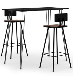 Ensemble de bar 3 pcs Noir