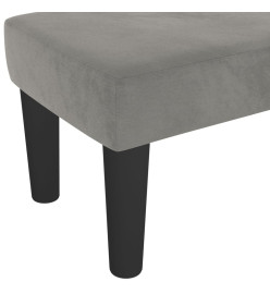 Banc Gris clair 100x30x30 cm Velours