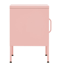 Tables de chevet 2 pcs Rose 35x35x51 cm Acier