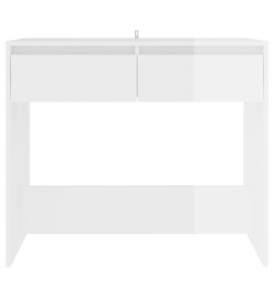 Table console Blanc brillant 89x41x76,5 cm Acier