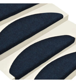 Tapis autoadhésifs de marches 10 pcs Bleu 65x21x4 cm Aiguilleté