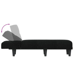 Chaise longue noir tissu