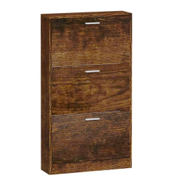 Armoire à chaussures Chêne fumé 59x17x108 cm Bois d'ingénierie