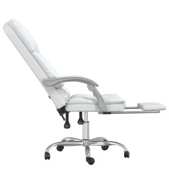 Fauteuil de massage inclinable de bureau Blanc Similicuir