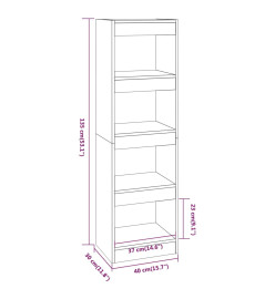 Bibliothèque/Séparateur de pièce Blanc 40x30x135 cm