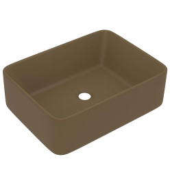 Lavabo de luxe Crème mat 41x30x12 cm Céramique