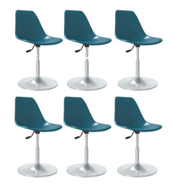 Chaises pivotantes à manger lot de 6 Turquoise PP