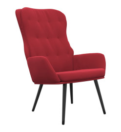 Chaise de relaxation Rouge bordeaux Velours