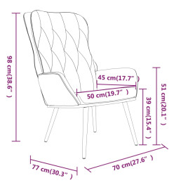 Chaise de relaxation Rouge bordeaux Velours