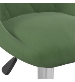 Tabourets de bar lot de 2 vert foncé velours