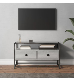 Meuble TV sonoma gris 80x35x45 cm bois d'ingénierie