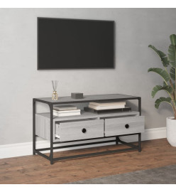 Meuble TV sonoma gris 80x35x45 cm bois d'ingénierie