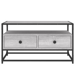 Meuble TV sonoma gris 80x35x45 cm bois d'ingénierie