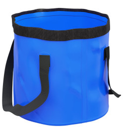 Seaux pliables 2 pcs bleu 30 L PVC