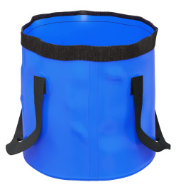 Seaux pliables 2 pcs bleu 30 L PVC