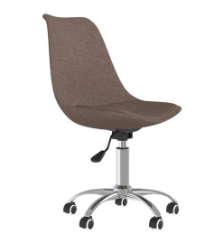 Chaises pivotantes à manger lot de 6 taupe tissu