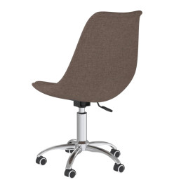 Chaises pivotantes à manger lot de 6 taupe tissu