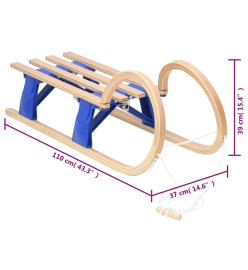 Traîneau pliable 110 cm Contreplaqué