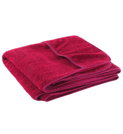 Serviettes de plage 2 pcs bordeaux 60x135 cm tissu 400 GSM