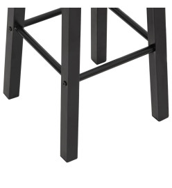 Tabourets de bar lot de 2 noir MDF