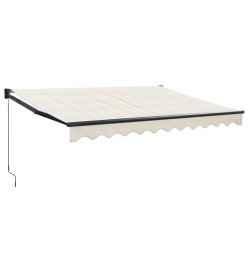 Auvent rétractable crème 3x2,5 m tissu et aluminium