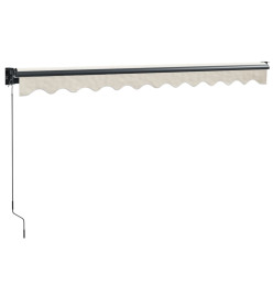 Auvent rétractable crème 3x2,5 m tissu et aluminium