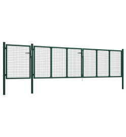 Portail de jardin Acier 500 x 75 cm Vert