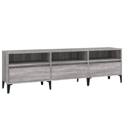 Meuble TV sonoma gris 150x30x44,5 cm bois d'ingénierie