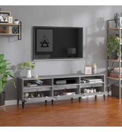 Meuble TV sonoma gris 150x30x44,5 cm bois d'ingénierie