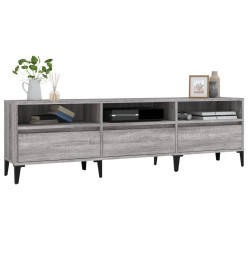 Meuble TV sonoma gris 150x30x44,5 cm bois d'ingénierie