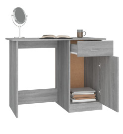 Bureau Sonoma gris 100x50x76 cm Bois d'ingénierie