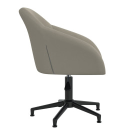 Chaise pivotante de bureau Gris clair Velours