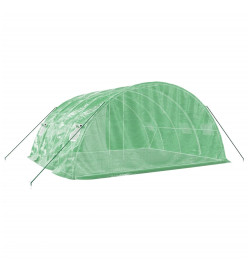 Serre avec cadre en acier vert 20 m² 5x4x2,3 m