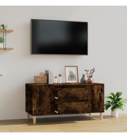 Meuble TV Chêne fumé 102x44,5x50 cm Bois d'ingénierie