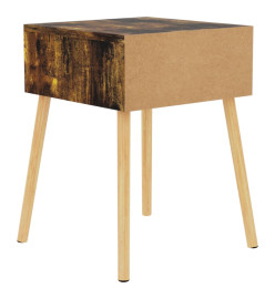 Tables de chevet 2 pcs Chêne fumé 40x40x56 cm Aggloméré