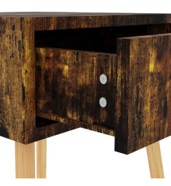 Tables de chevet 2 pcs Chêne fumé 40x40x56 cm Aggloméré