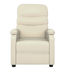 Fauteuil inclinable électrique Crème Similicuir