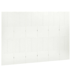 Cloisons de séparation 6 panneaux 2 pcs Blanc 240x180 cm Acier