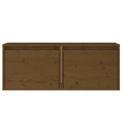 Armoires murales 2pcs Marron miel 45x30x35cm Bois de pin massif