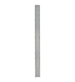 Poteaux de clôture 40 pcs argenté 280 cm acier galvanisé